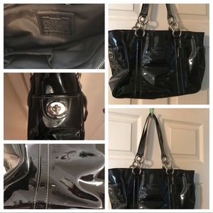 Medium Patent Coach Tote